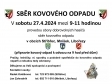 Sběr kovového odpadu Stříbřec, Mníšek, Libořezy - sobota 27.4.2024 9-11 hod